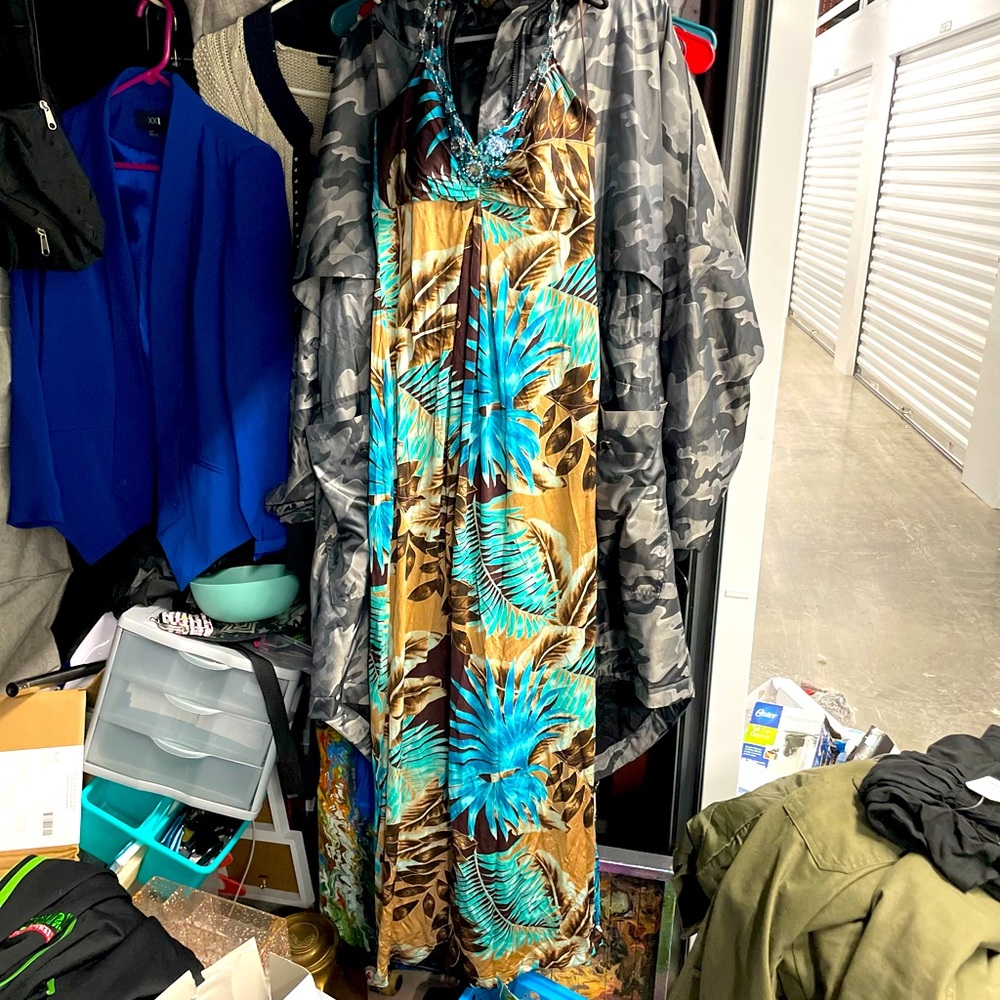 Homecoming ideal tropical blue dress